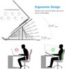 Aluminum Alloy Foldable Laptop Stand, 7 Adjustable Angles, Sand-Blasted Anti-Slip Stable Computer Holder