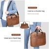 Men's Handbag 100% Genuine Leather Business Briefcase Large Capacity Cowhide Shoulder Crossbody Bag 14 Inch Laptop Bag