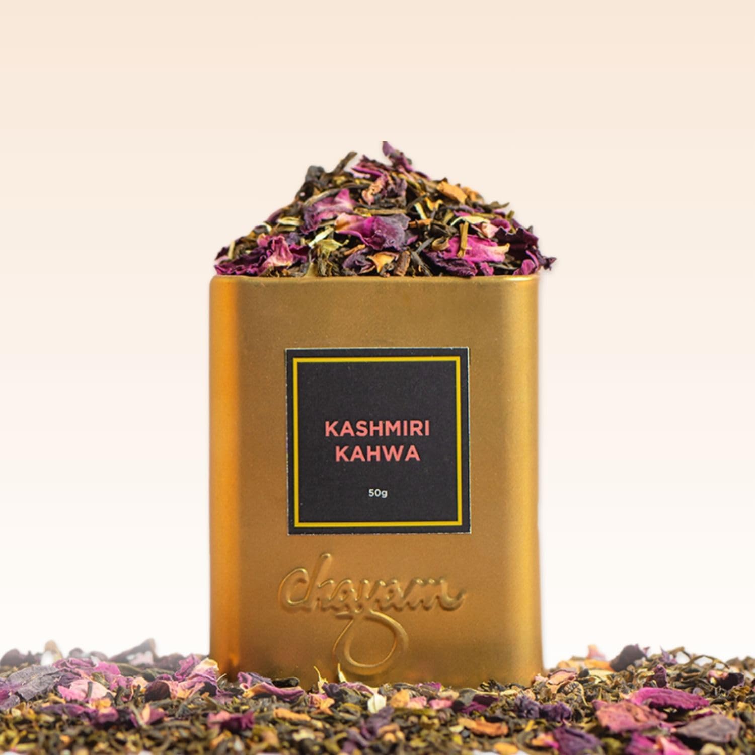 

Зеленый чай CHAYAM Кашмирский Кахва | 50 г листового зеленого чая с натуральным ароматом шафрана и настоящими кардамоном, корицей, гвоздикой, миндалем и лепестками роз