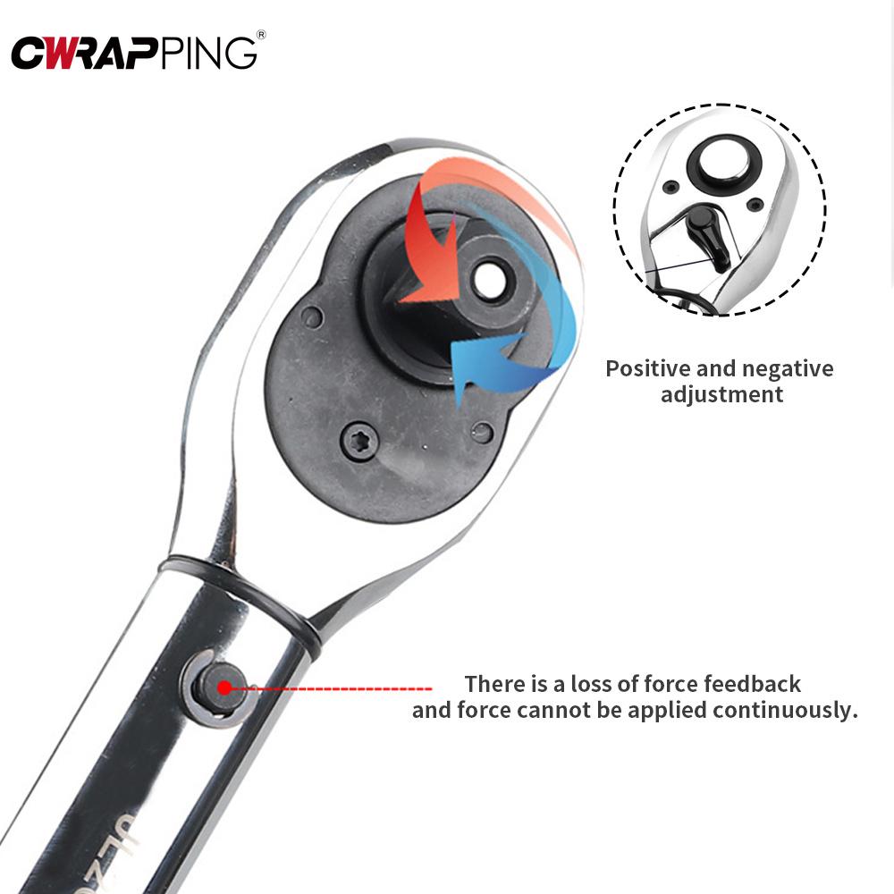 Universal Torque Wrench Set 3/8" 10-60Nm Double Scale Bike Torque Wrench Motor Bicycle Maintenance Repair Tool Kit Spanner Key