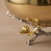 Composite Material Tray Alloy Metal Tray with Butterfly Feet Jewelry Storage Bowl Elegant Centerpiece for Home Decor