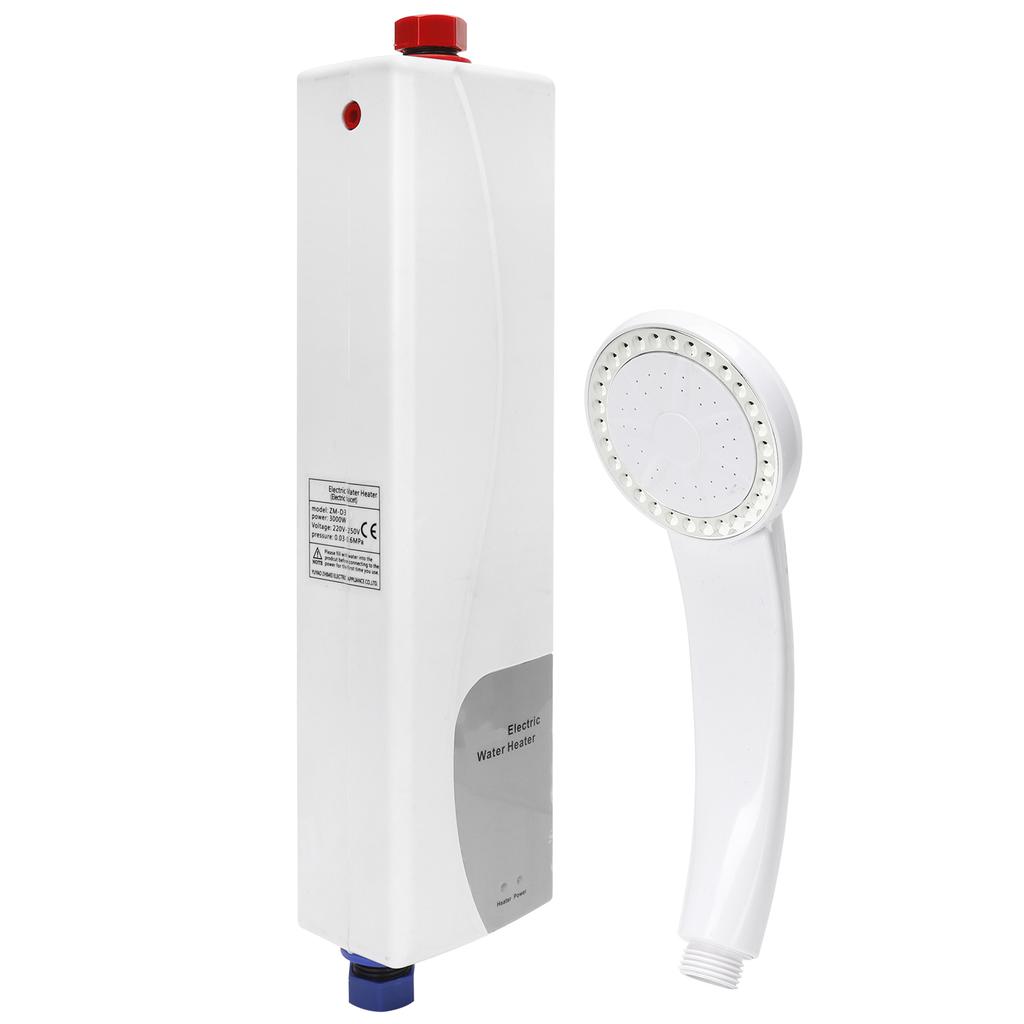 3000W Electric Tankless Instant Water Heater Shower Head Hose Kit Bathroom Supply