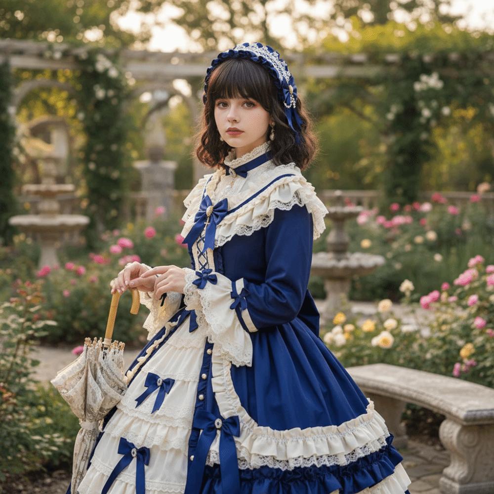 Ribbon Bow Lolita Lace Headband Sweet Maid Cosplay Headdress Cute Ruffled Hairband  Girls