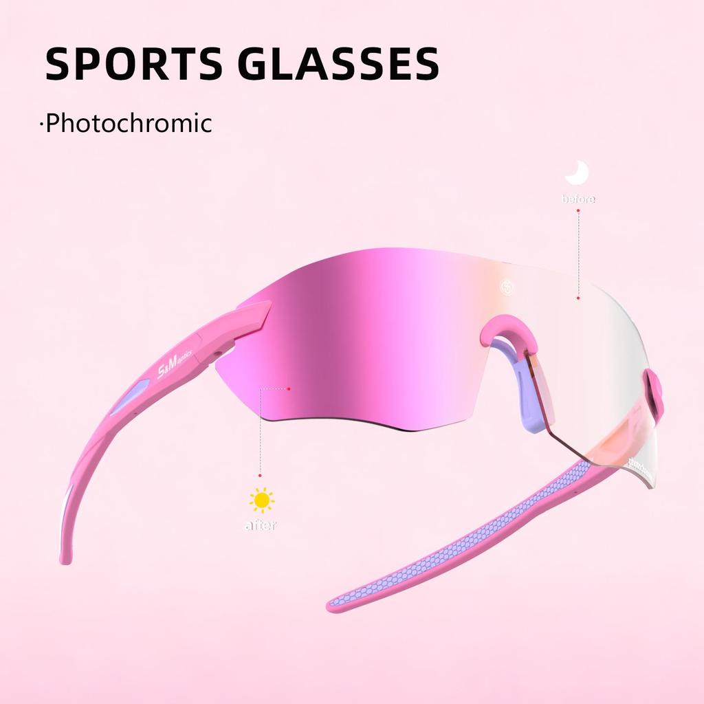Occhiali da Sole Sportivi Fotocromatici SM per Uomo e Donna - Ciclismo, Corsa, Alpinismo, Uso Giorno e Notte
