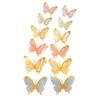 12Pcs 3D Butterfly Wall Sticker Waterproof Scratch-Resistant Wall Decals Self-Adhesive DIY Wall Decors for Living Room Bedroom Bathroom Kitchen