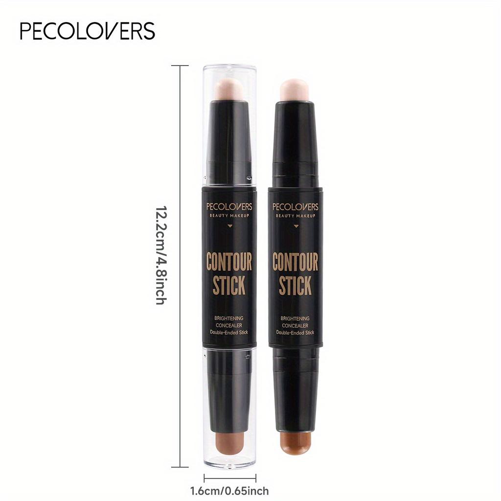 Double-headed Contouring Stick with Dual-purpose Concealer Highlighter for Three-dimensional Nose Bridge Shadow V Face High Nose Bridge Face Makeup