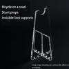 Clear Acrylic Bike Parking Rack Portable Floor Stand Light Weight Bike Support Stand for Adjusting Cleaning Repairing