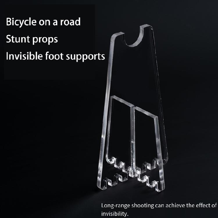 Clear Acrylic Bike Parking Rack Portable Floor Stand Light Weight Bike Support Stand for Adjusting Cleaning Repairing