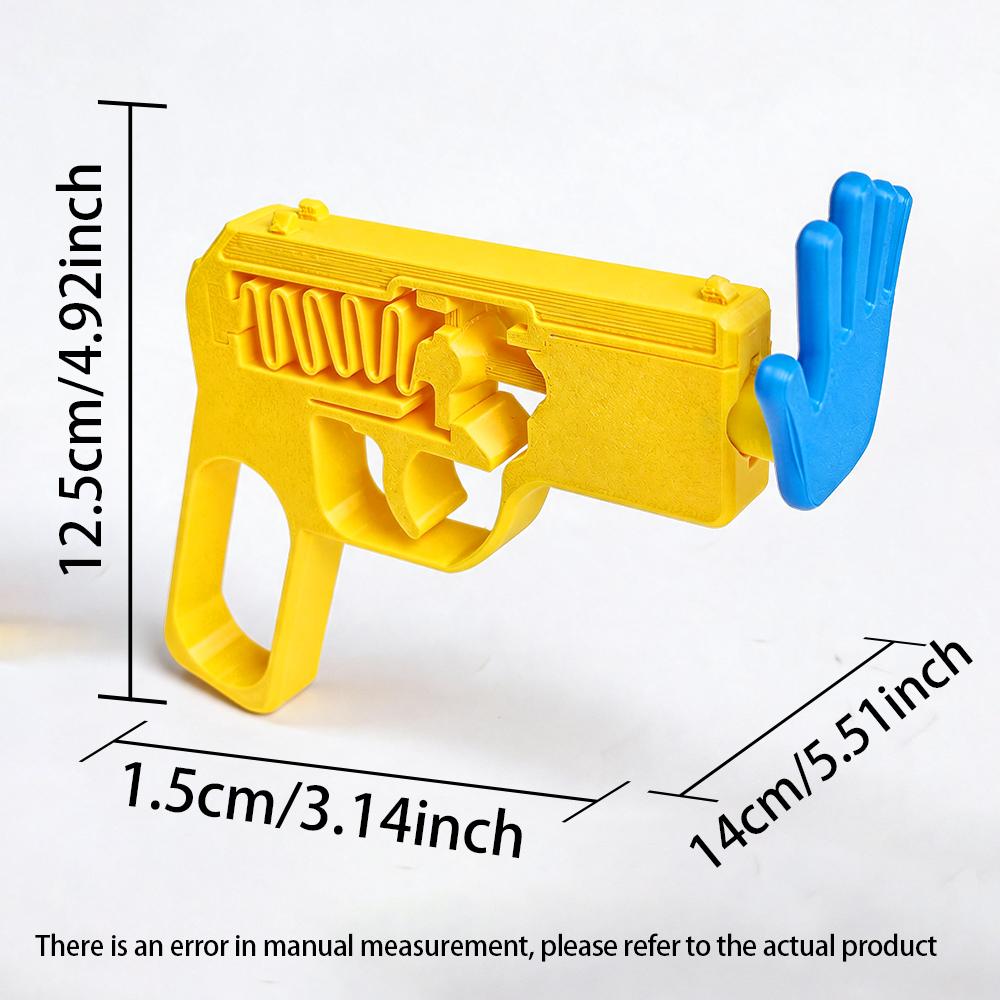 NOVO Prop Impresso em 3D Pistola de Brinquedo Lançador de Palma Substituível, Brinquedo de Mão Interativo Engraçado para Lembrancinhas de Festa Esportes ao Ar Livre