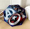 Captain America 8 Ribs 3Fold Black Glue Uv Protection Umbrella Sun Protection Rainproof Compact Folding Umbrella For Travel Daily Use C92480