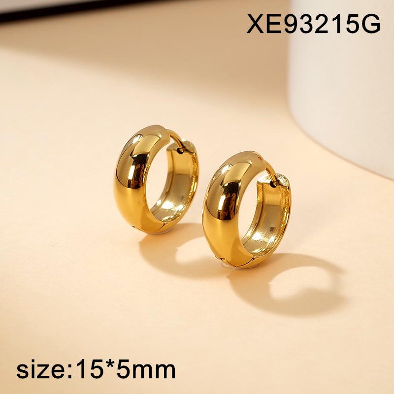 Trendy Titanium Steel Minimalist Hoop Earrings: Polished, Lightweight, Versatile, and Fashion-Forward for Men and Women