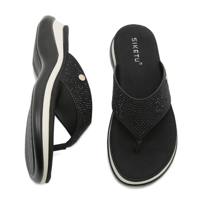 Fashion Spring And Summer 2025 New Lightweight And Comfortable Flat Sandals For Women's Elastic Straps Casual Beach Big Size Shoes