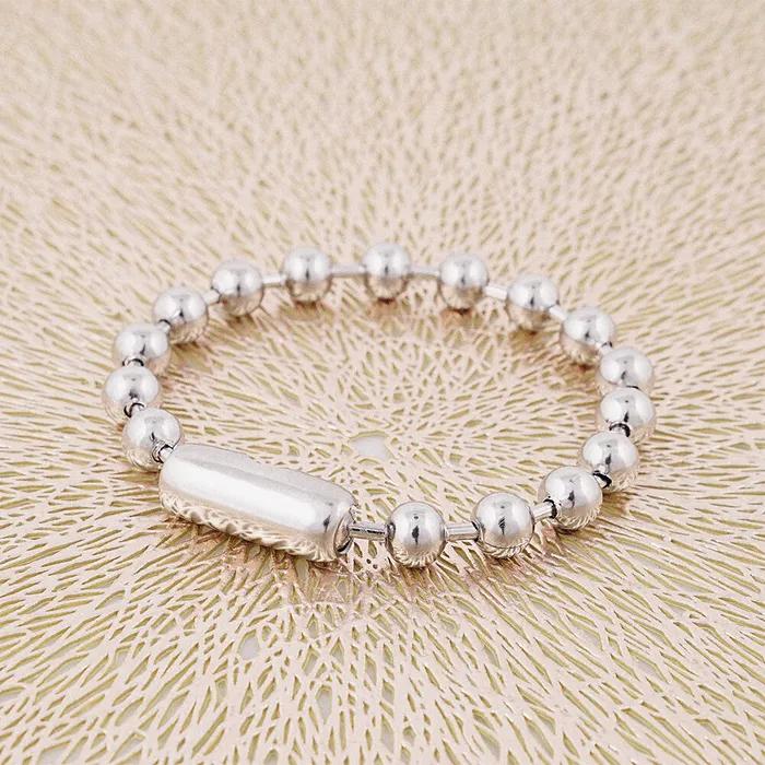 8mm Bold Surgical Steel Ball Chain Bracelet (C2501AC1238_SV)