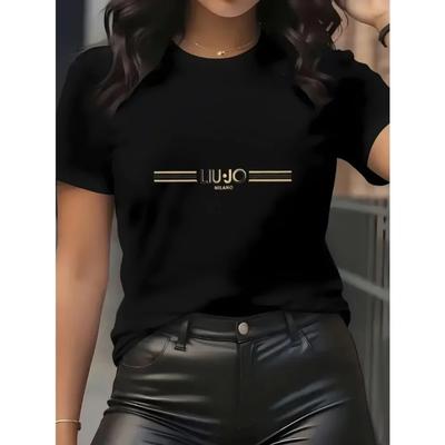 2025 WoMen's T-Shirt Leisure Fashion Print Short Sleeve Cotton Tees High Quality Luxury Brand T-shirt Summer Streetwear Y2k Tops