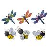 Metal Bee Wall Hanging Sculpture Ornaments for Indoor Outdoor Garden Yard Lawn
