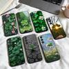 Lucky Four-Leaf Clover Phone Case For Samsung Galaxy A73,A72,A71,A70,A53,A52,A51,Others Soft Black Shell