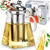 GLASS TEAPOT 920ml WITH INFUSER FOR TEA AND HERBS 259413