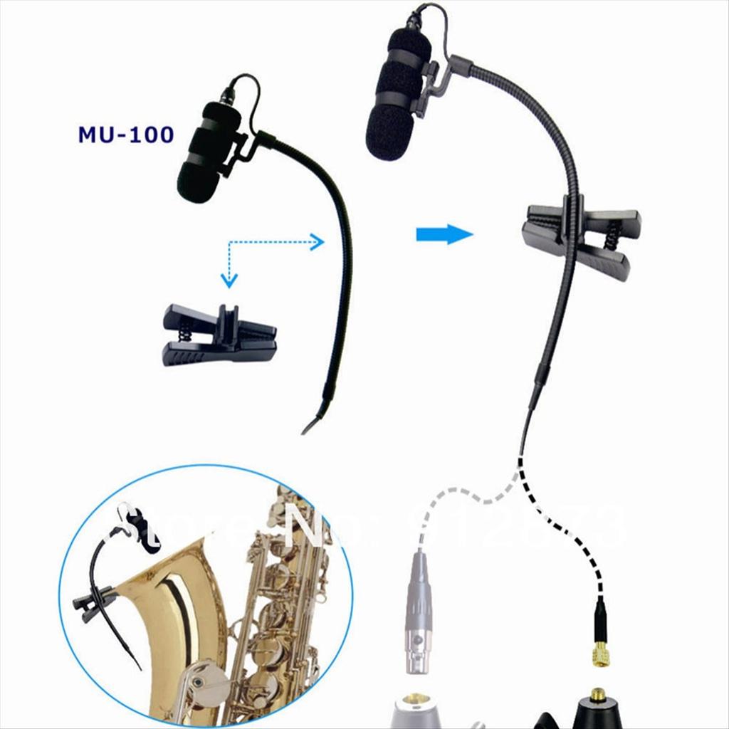 MU100S Professional Saxophone Microphone Clip for Fix Microfones Stable on Sax Musical Instruments to Playing and Vocal