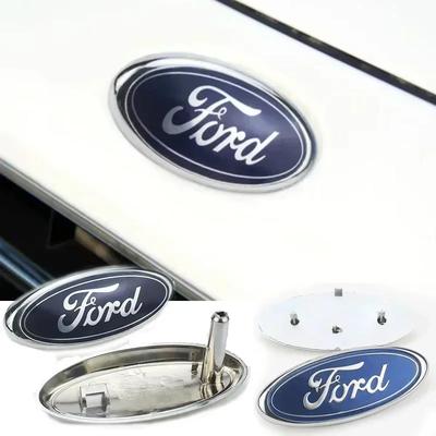 Autoaufkleber 14,5x6cm Emblem für Ford Mondeo Explorer Focus 2 3 Fusion Transit F150 Fiesta Auto Logo Kühlergrill Heckklappen-Emblem Stic