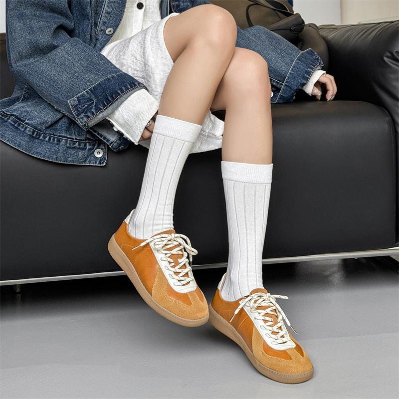 

New versatile German training shoes retro men s and women s Forrest Gump shoes niche high-end versatile round head board shoes sports and leisure tren 39