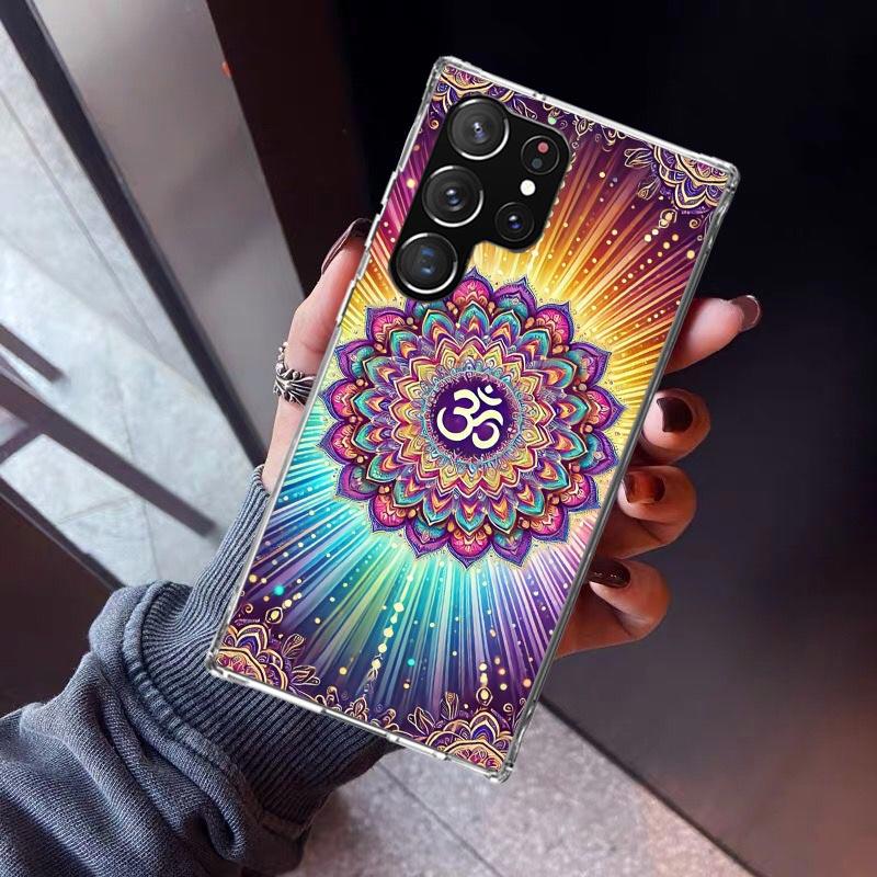 

Mandala Chakra Insist Yoga Phone Case For Samsung Galaxy S26 S25 Edge S24 S23 Ultra S22 Plus S21 S20 FE Soft TPU Back Cover Fund Samsung S21 Ultra