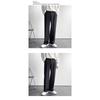 Mens American Style White Loose Straight Floor Drape Casual Suit Pants