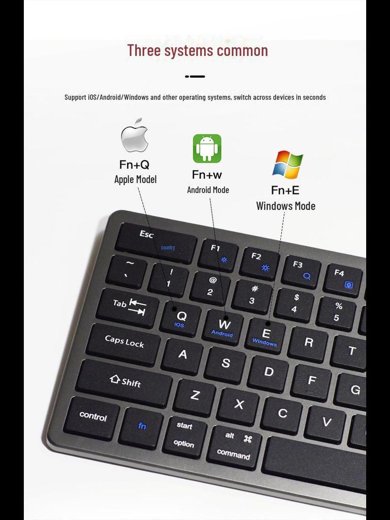 Kabellose Bluetooth Stille Scheren-Tastatur & Maus für Laptops - Kompatibel mit Xiaomi