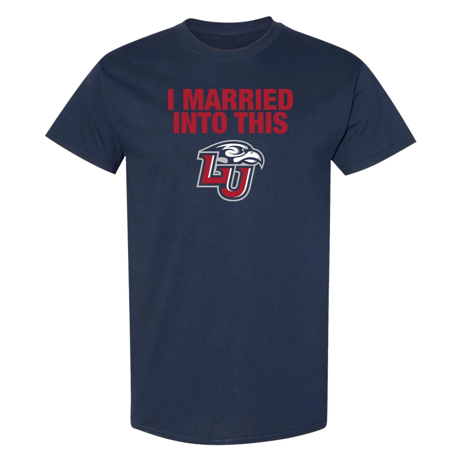 Liberty I Married Into This T-Shirt - Navy S