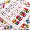 220Pcs Acrylic Beads Letter Round Loose Beads For DIY Necklace Bracelet Earrings Jewelry Making Craft Accessories