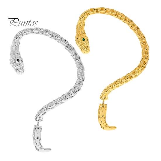 1Pc Übertrieben Schlange Form Ohr Manschette Ohrring Retro Kleine Tier Ohr Clip Feine Verarbeitung Ohrring Mode-Accessoires
