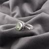 Anello con gemma di ametista verde, Anello in argento sterling massiccio 925, Gioiello delicato fatto a mano, Regalo per la festa della mamma