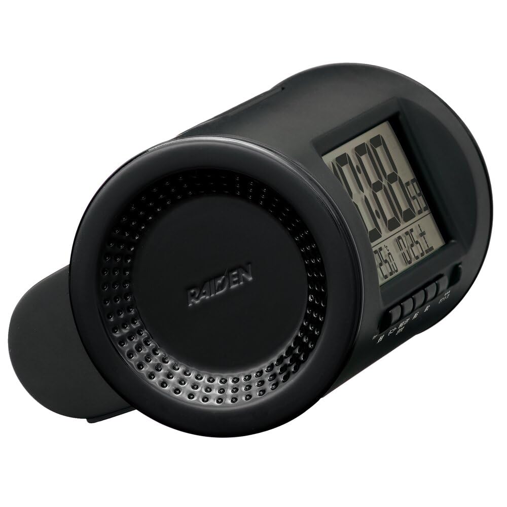 Seiko Clock NR540K Digital Alarm Loud PYXIS 81 x 138 x 99mm Clock, Volume, Black, RAIDEN,