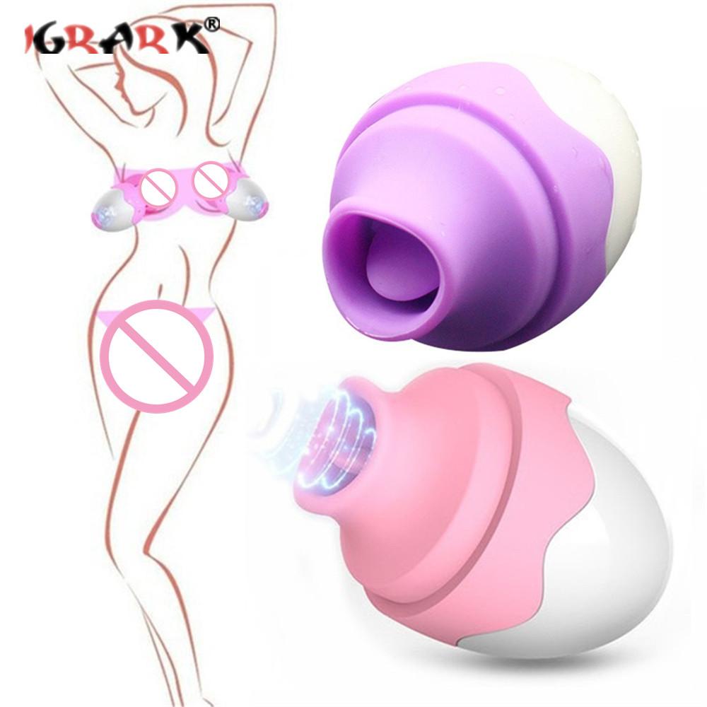 Tongue Lick Sucking Vibrator Love Egg Nipple Sucker Vagina Massager Breast Enlarge Clitoris Stimulator Adult Sex Toys for Women