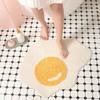 Ddd Creative Egg Yolk Shaped Carpet Bathroom Irregular Cartoon Floor Mat Non-Slip Water Absorbent Tufted Foot Mat