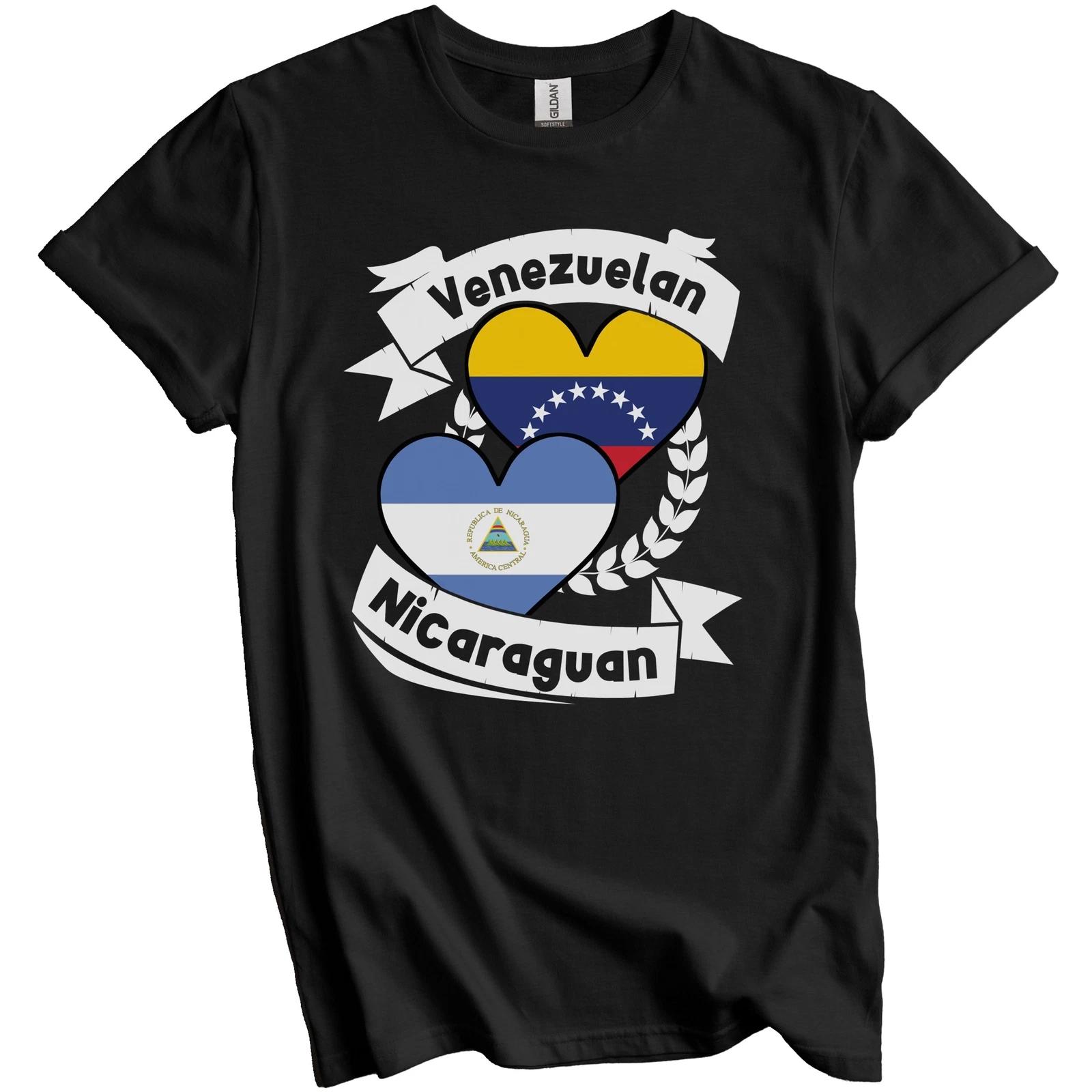 Venezuelan Nicaraguan Heart Flags Venezuela Nicaragua T-Shirt M