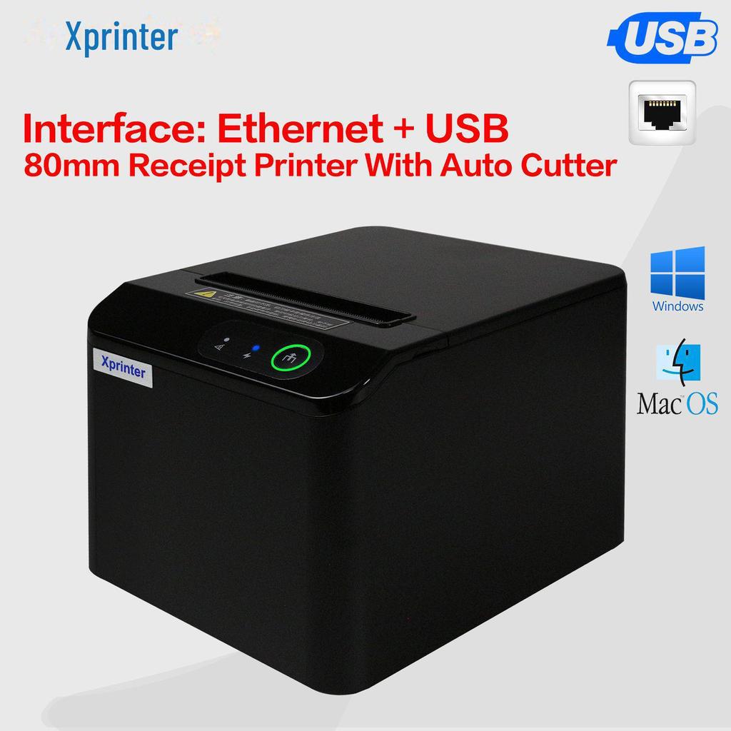 Xinye T80Q 80mm Multi-Port POS Printer with Auto Cutter for Kitchens