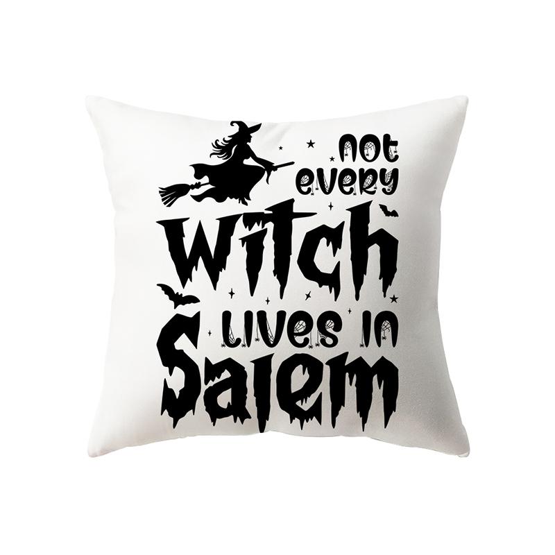 Halloween Theme Horror Pumpkin Witch Print Pattern Cushion Cover Home Living Room Sofa Decoration Pillow Pillow Cover
