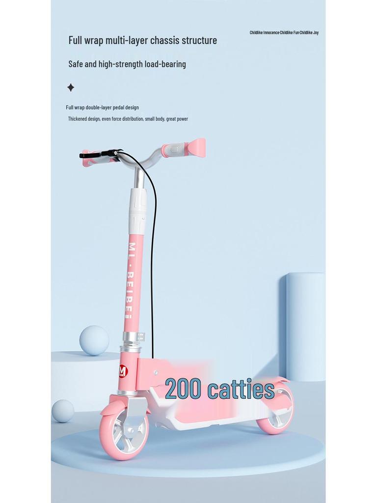 Monlilibebe Two-Wheel Folding Kick Scooter for Kids Ages 8-12