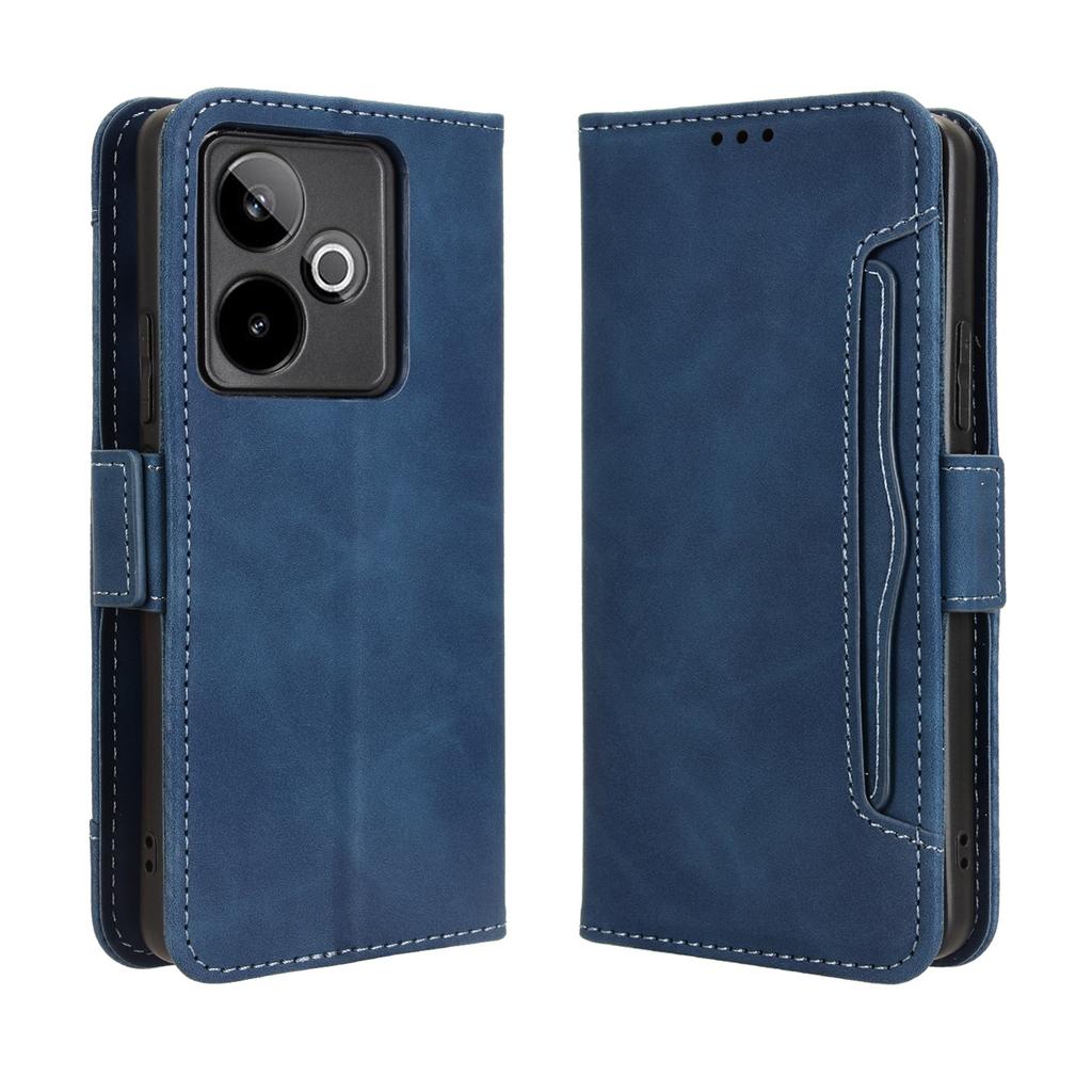 Für Realme GT7 5G (China)/Realme GT 7 5G Lederhülle Handy-Brieftaschen-Hülle mit mehreren Kartenfächern