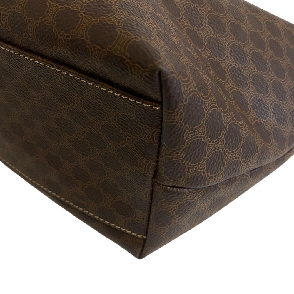 Celine Macadam Leder Handtasche Braunes Leder Damen Gebraucht