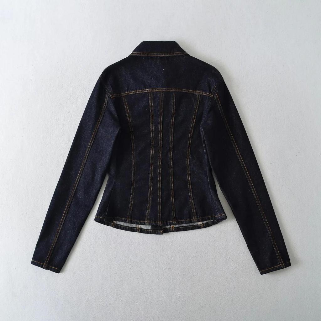 American Retro Slim Fit Denim Shirt Jacket