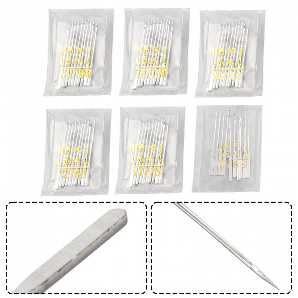 6 SIZES Sewing Needles 60 Piece Easy To Use Flat Handle