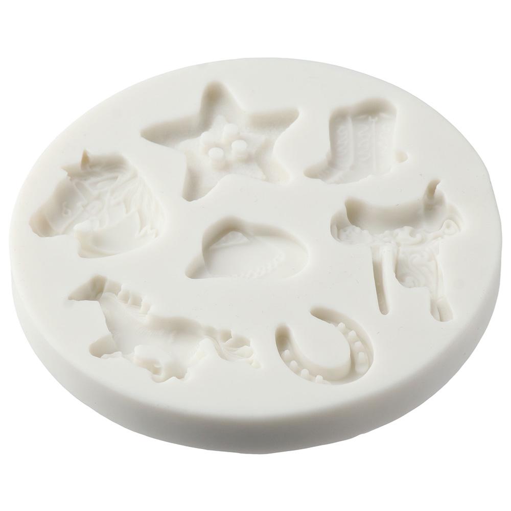 2pcs 8.2*1cm cowboy chocolate Mould Silicone cowboy hat Mould western chocolate Mould Candle Decor