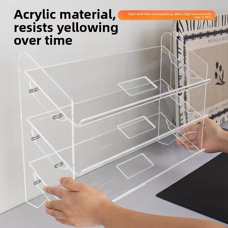 Acrylic Wirel Mechanical Keyboard Display Stand Mouse Placement Storage Cabinet Dustproof Desktop Keyboard Holder