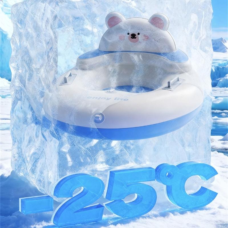 Inflatable Snow Sleds With High Backrest And Antislip Base For Skiing And Winter Outdoor Activity