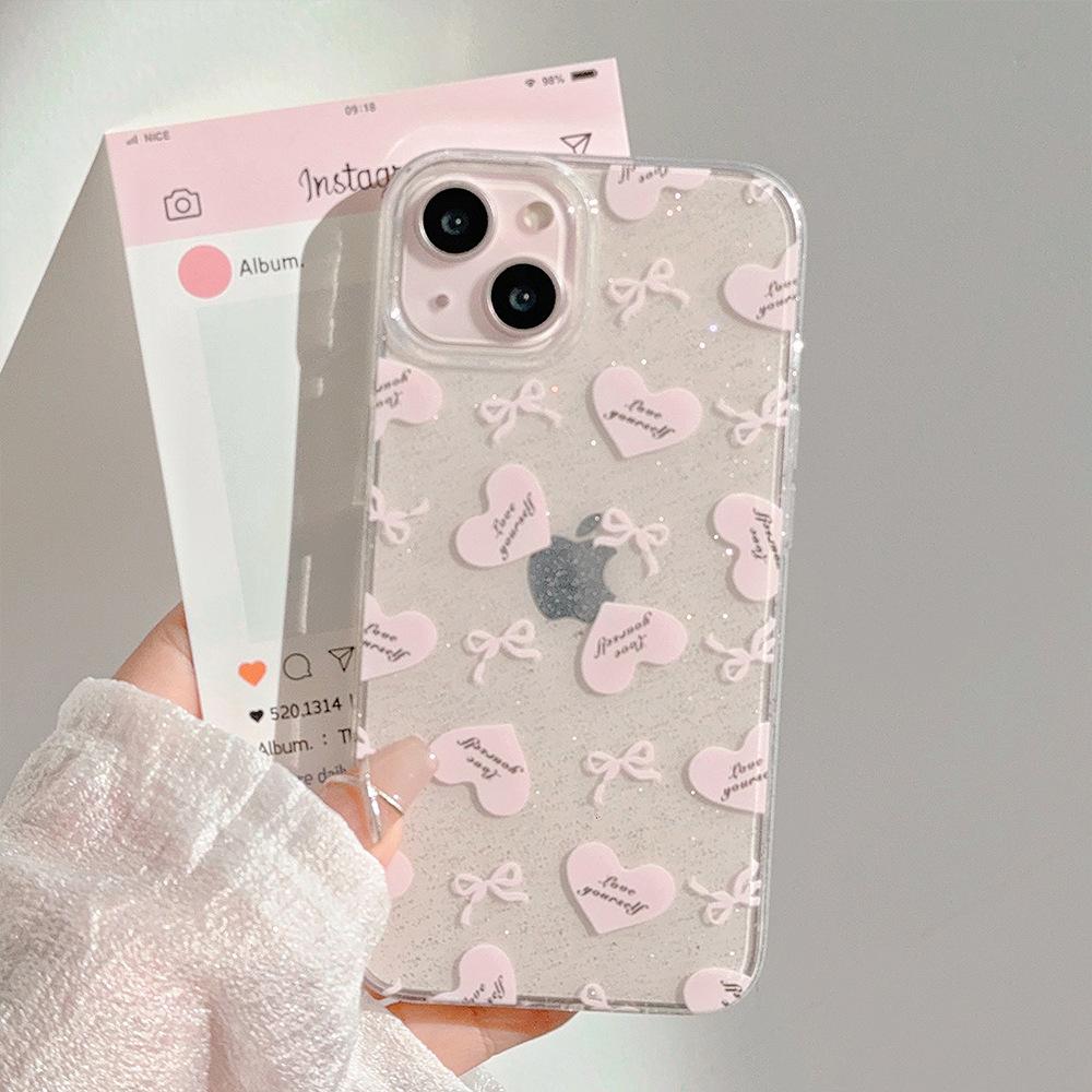 

Розовый чехол-подставка Love для телефона 11 6.1