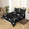 Skull Bedding Set Kids Scary Animal Skeleton Bedding & Linen for Boys Teens Halloween Bats Duvet Cover Breathable Horror Spider