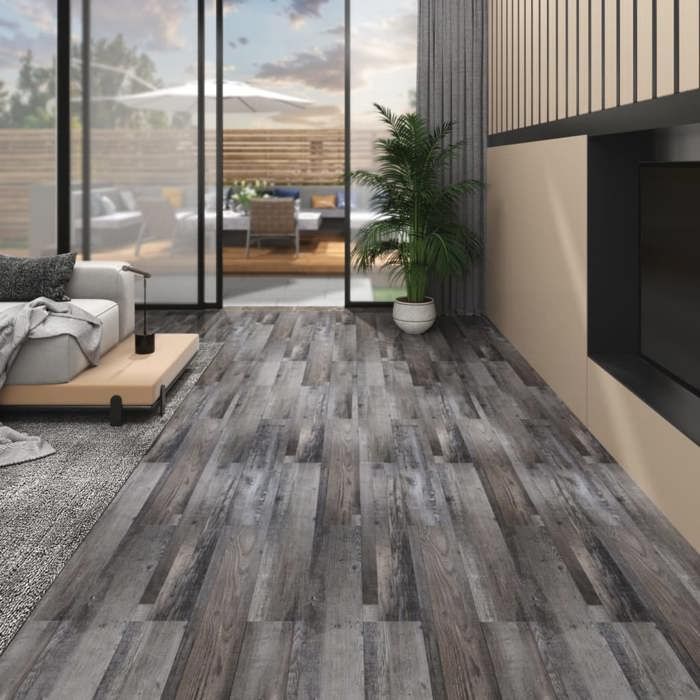 VidaXL Planches de Plancher Revêtement de Sol Dalle de Sol Salon Salle de Séjour Chambre à Coucher Maison PVC 5,02 m² 2 mm 146562