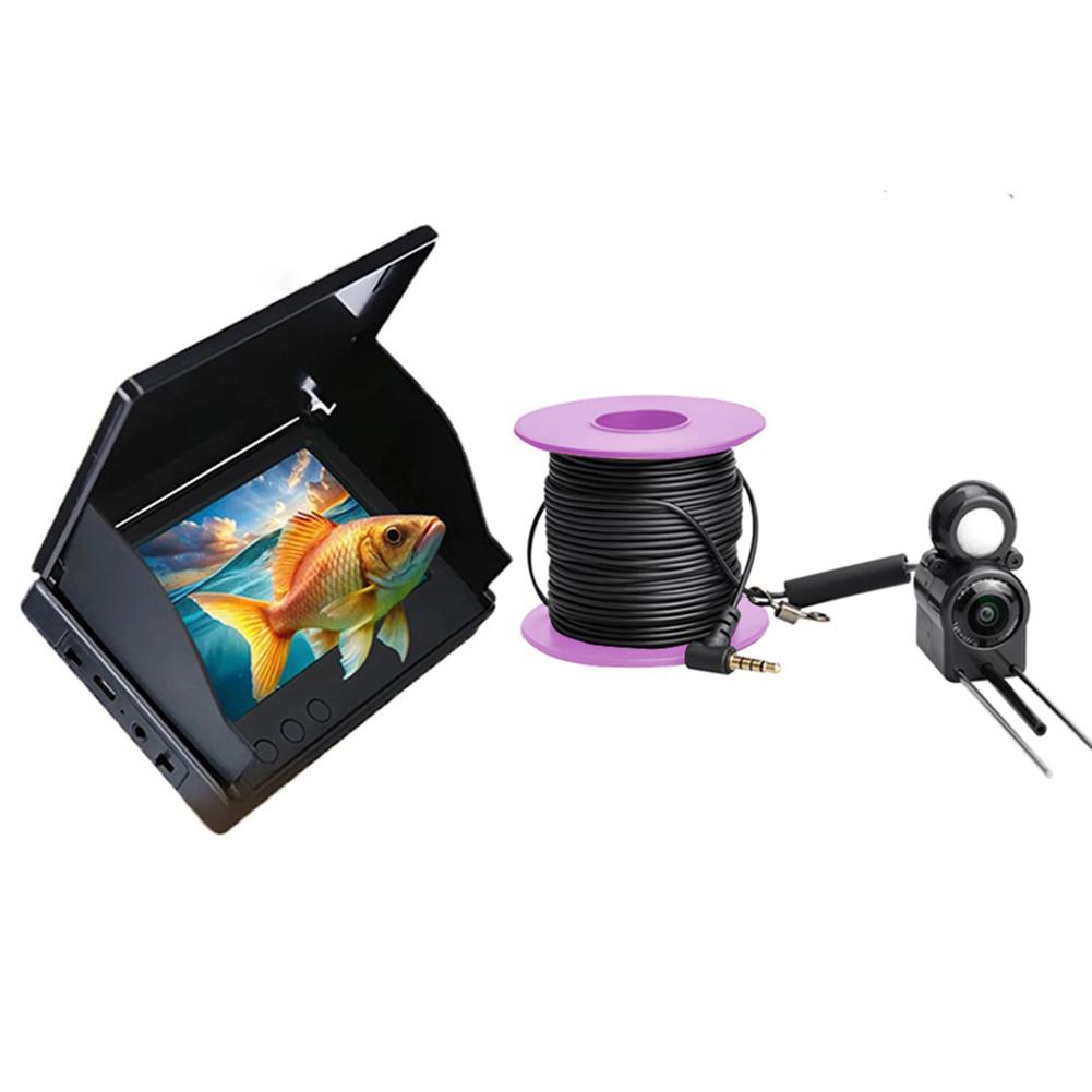 Underwater Fishing Camera 4.3 Inch IPS Monitor Ice Fishing Camera Waterproof Video Fish Cam 15/20/30m Cable for Ice Lake Fishing