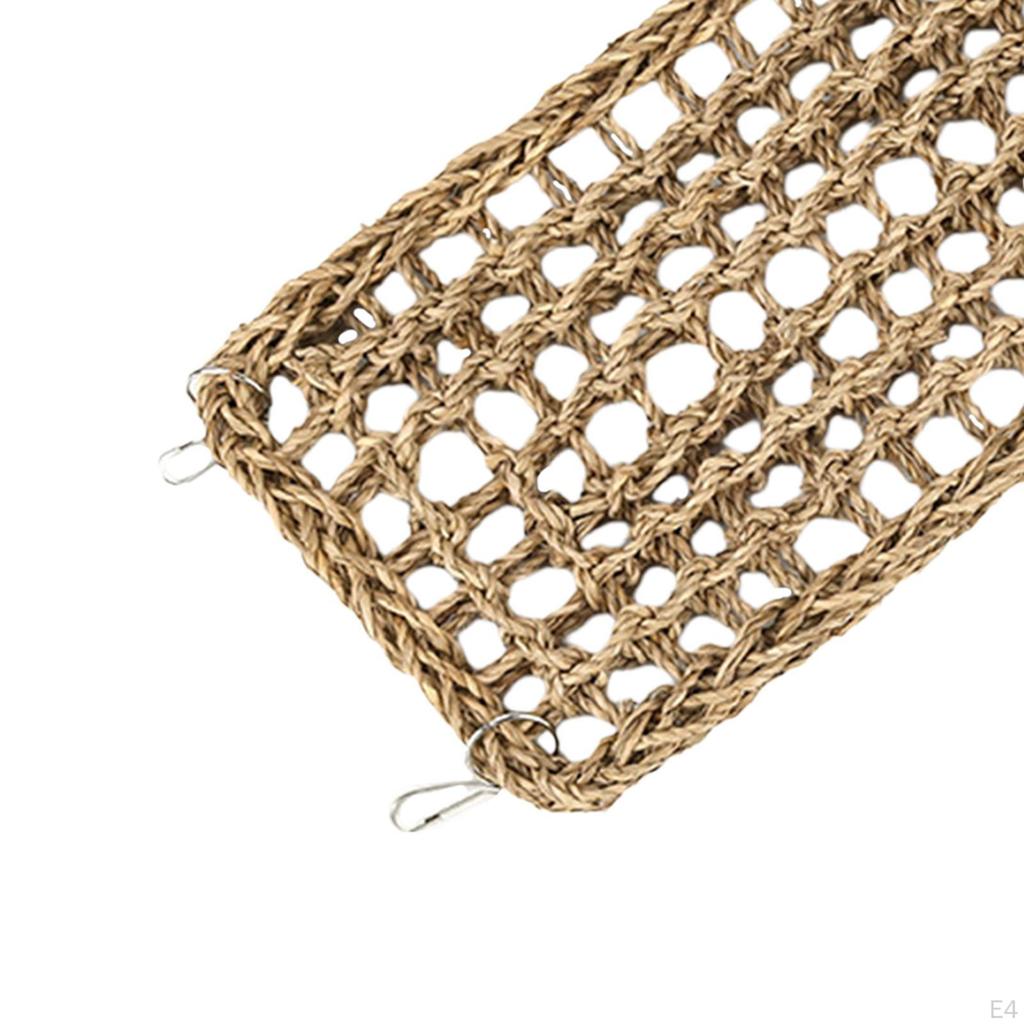 Bird Activity Center with Climbing Rope Ladder And Seagrass Mat for Macaws